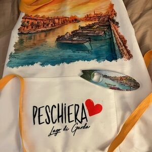 Peschiera Lago di Garda Apron with Scenic Print & Bottle Opener/Magnet